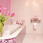 75 Moderne Badezimmer Mit Rosa Wandfarbe Ideen & Bilder – August In Badezimmer Rosa