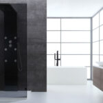 Awt Duschwand Walk In Dusche Lw0900 B Schwarz 90X210 In Glaswand Badezimmer