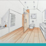 Bäder Skizzieren. Bad-Design-Skizzen. Innenarchitektur-Zeichnungen.  Mappenkurs Innenarchitektur. throughout Badezimmer Zeichnen