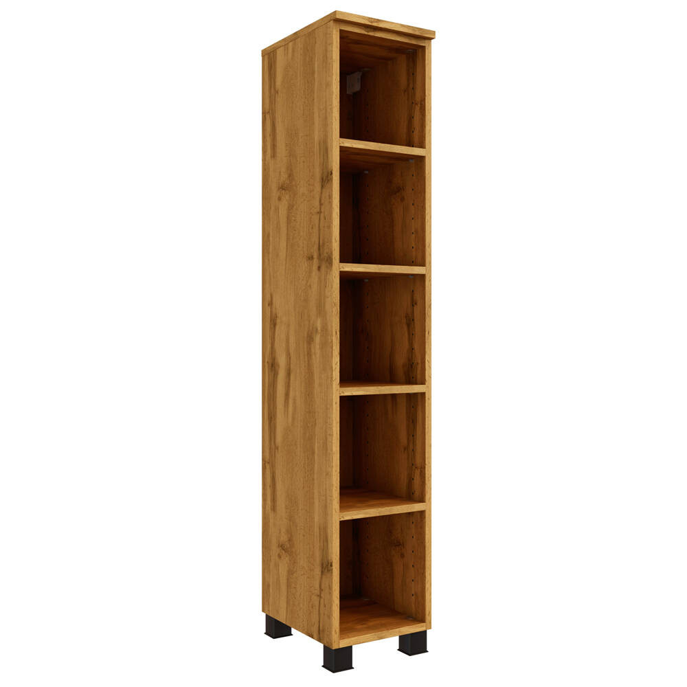 Badezimmer-Hochschrank 130Cm In Eiche Schmal - Morisson intended for Regal Badezimmer Schmal