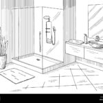 Badezimmer Inneneinrichtung Zeichnen  Fotos Und  Bildmaterial In Regarding Badezimmer Zeichnen