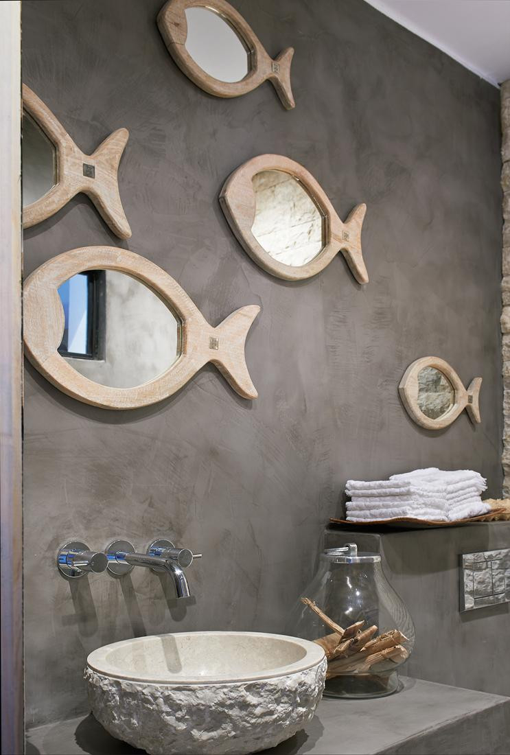 Badezimmer Maritim Einrichten Mit Fisch Spiegel #Bad Throughout Wanddekoration Badezimmer