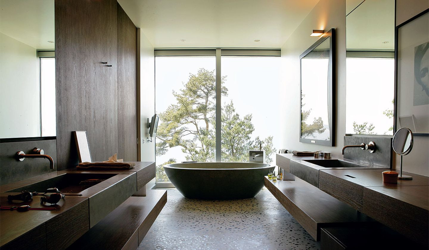 Badezimmer Mit Dunklem Holz - Bild 8 - [Schöner Wohnen] within Villa Badezimmer