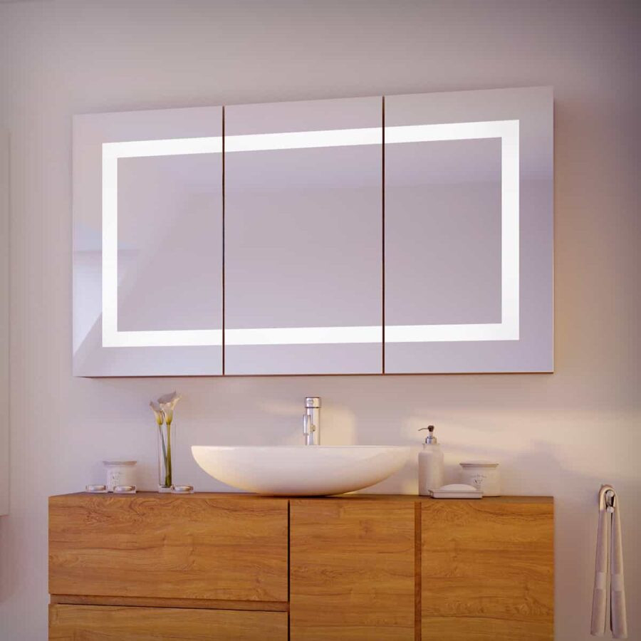 Badezimmerspiegelschrank Led - Noera Rundherum intended for Badezimmer Spiegelschrank Led