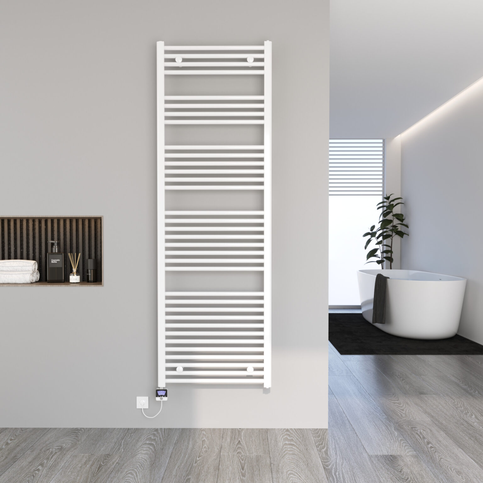 Badheizkörper Elektrisch Handtuchheizkörper Handtuchwärmer Badezimmer  Heizung Atlantic Weiss Inkl. Heizstab - Badheizkörper - Elektrisch  Badheizkörper intended for Badezimmer Heizung