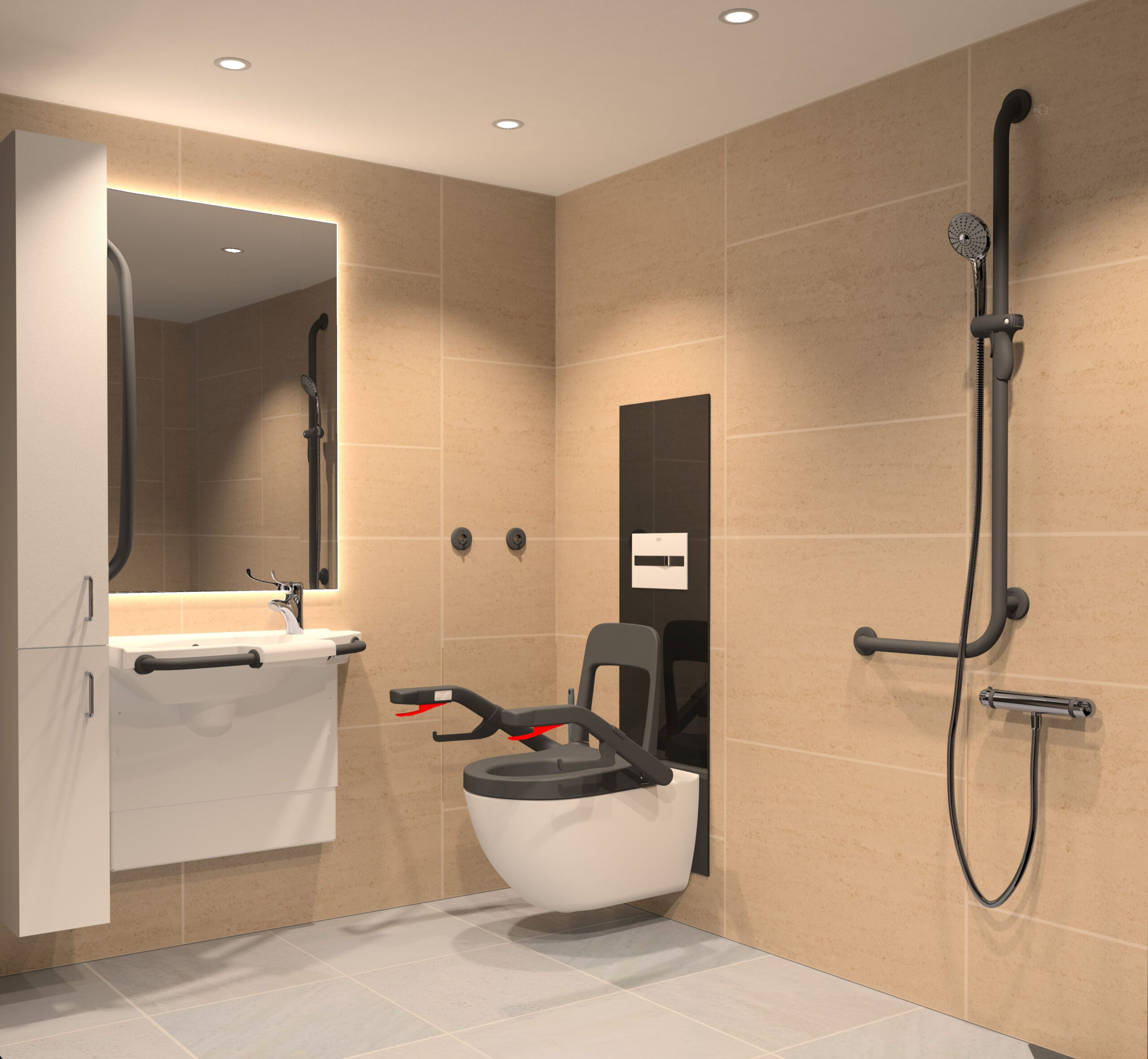 Barrierefreies Badezimmer Auf Kleinem Raum - Bano within Behindertengerechtes Badezimmer