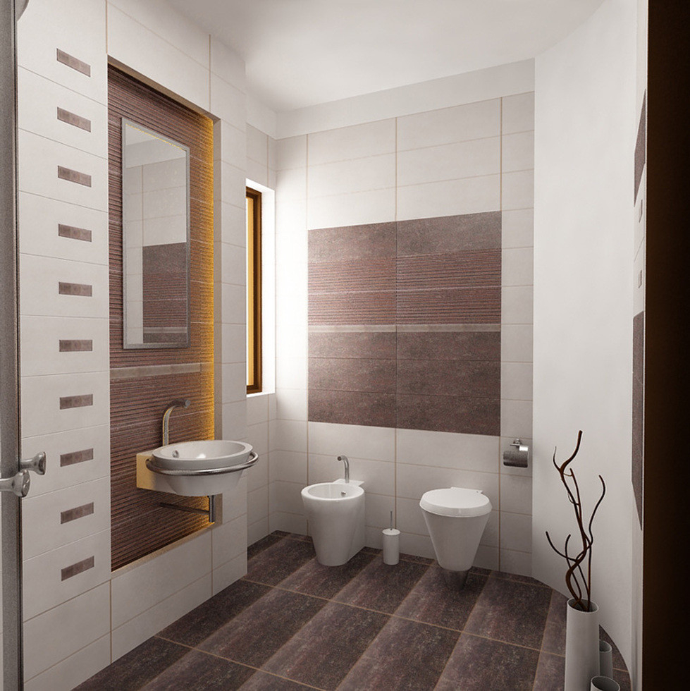 Bilder - 3D Interieur Badezimmer Weiß Braun 'Baie Parascanu' 11 Pertaining To Badezimmer Braun
