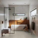 Bricoflor Terrazzo Vinyl Rollenware Steinoptik Hell Grau Cv Bodenbelag Grau  200Cm X 850Cm With Pvc Boden Badezimmer