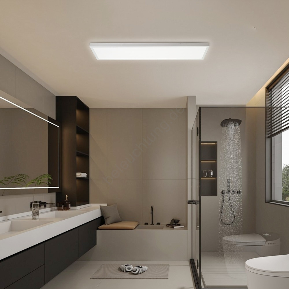 Brilagi - Led-Deckenleuchte Für Das Badezimmer Frame Led/40W/230V 120X30 Cm  Ip44 Weiß intended for Badezimmer Leuchte