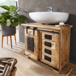 Bristol Waschbeckenunterschrank I, Material Massivholz, Mango Rustikal Throughout Badezimmer Rustikal