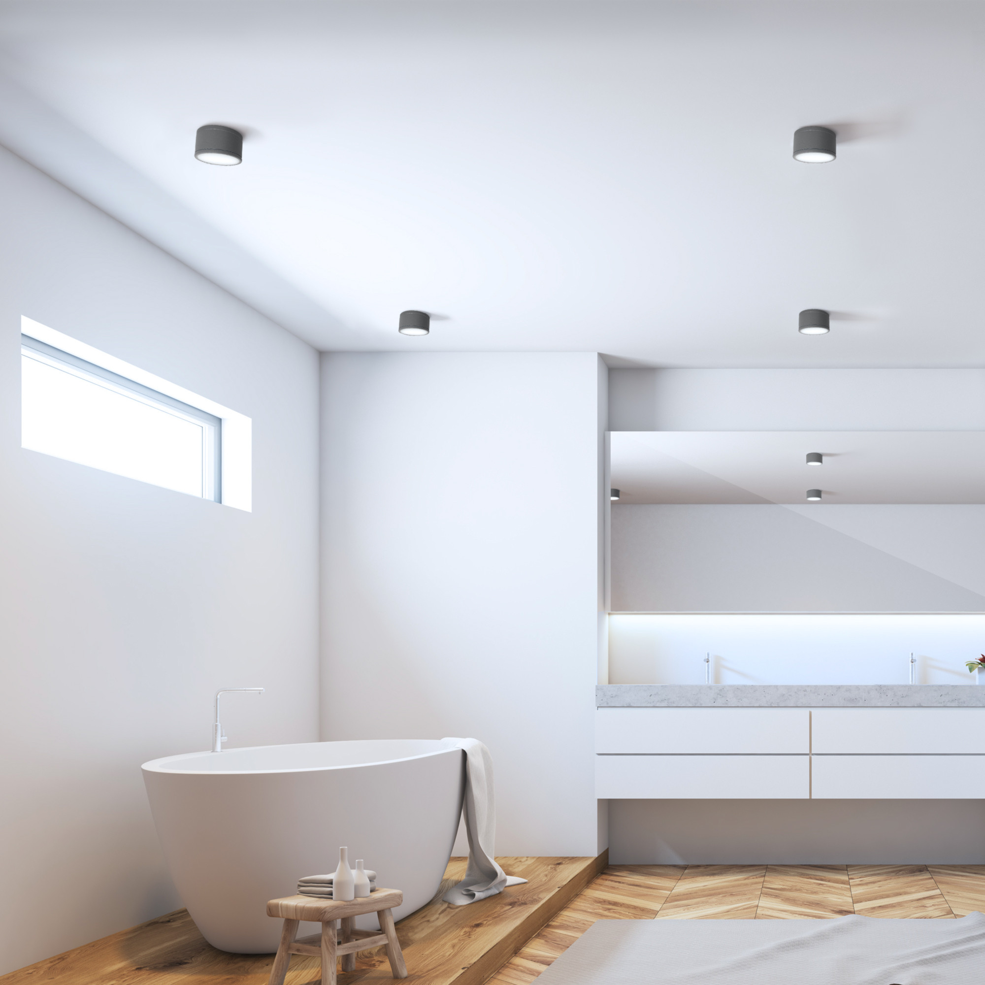 Celi Wx Aufbau Led Strahler Für Außen & Bad Ip44 Anthrazit Mit Throughout Badezimmer Led Spots