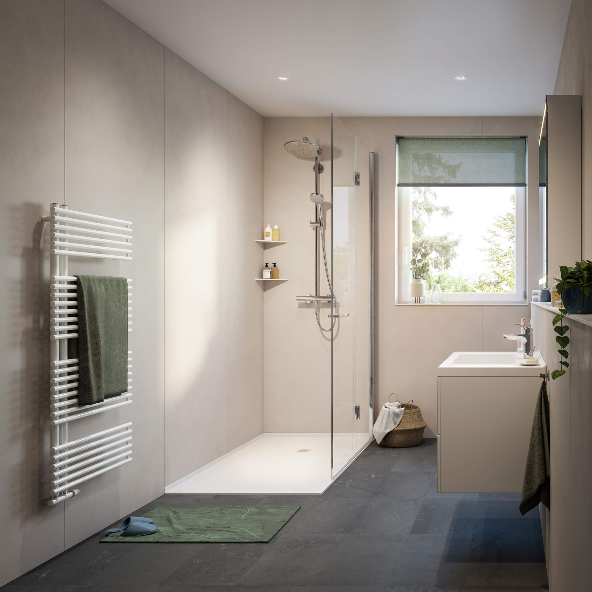 Die Barrierefreie Dusche Sorgt Für Ein Badezimmer Ohne Grenzen Intended For Badezimmer Ohne Badewanne