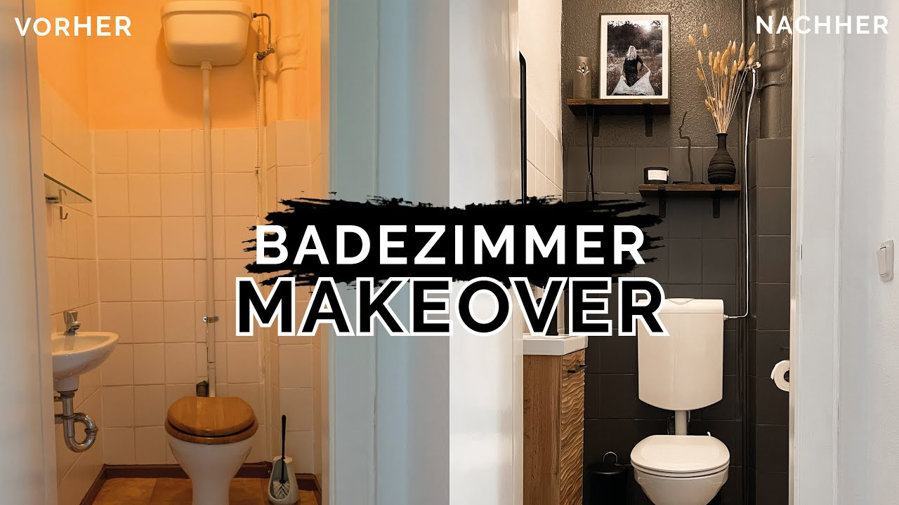 Diy Bad Makeover - Altes Badezimmer Neu Streichen | Komplettes Bad  Renovieren | Kleinstadtcoco throughout Badezimmer Günstig Renovieren