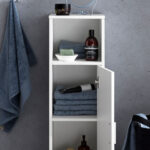 Finbuy Badschrank Spanplatte Beistellschrank Badregal Weiß Schmal  Freistehend With Regard To Regal Badezimmer Schmal
