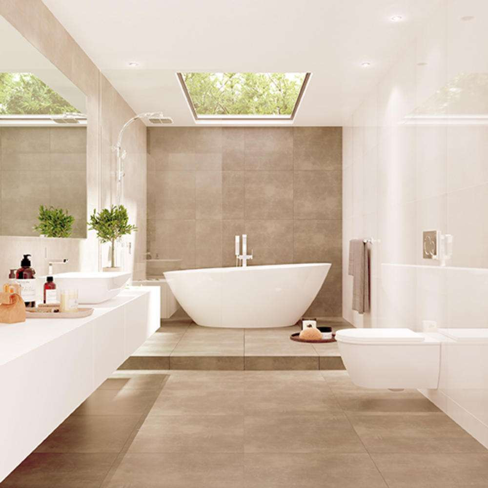 Fkeu Kollektion Beton Braun Bodenfliese 60X60 R10 Art.-Nr with regard to Badezimmer Braun