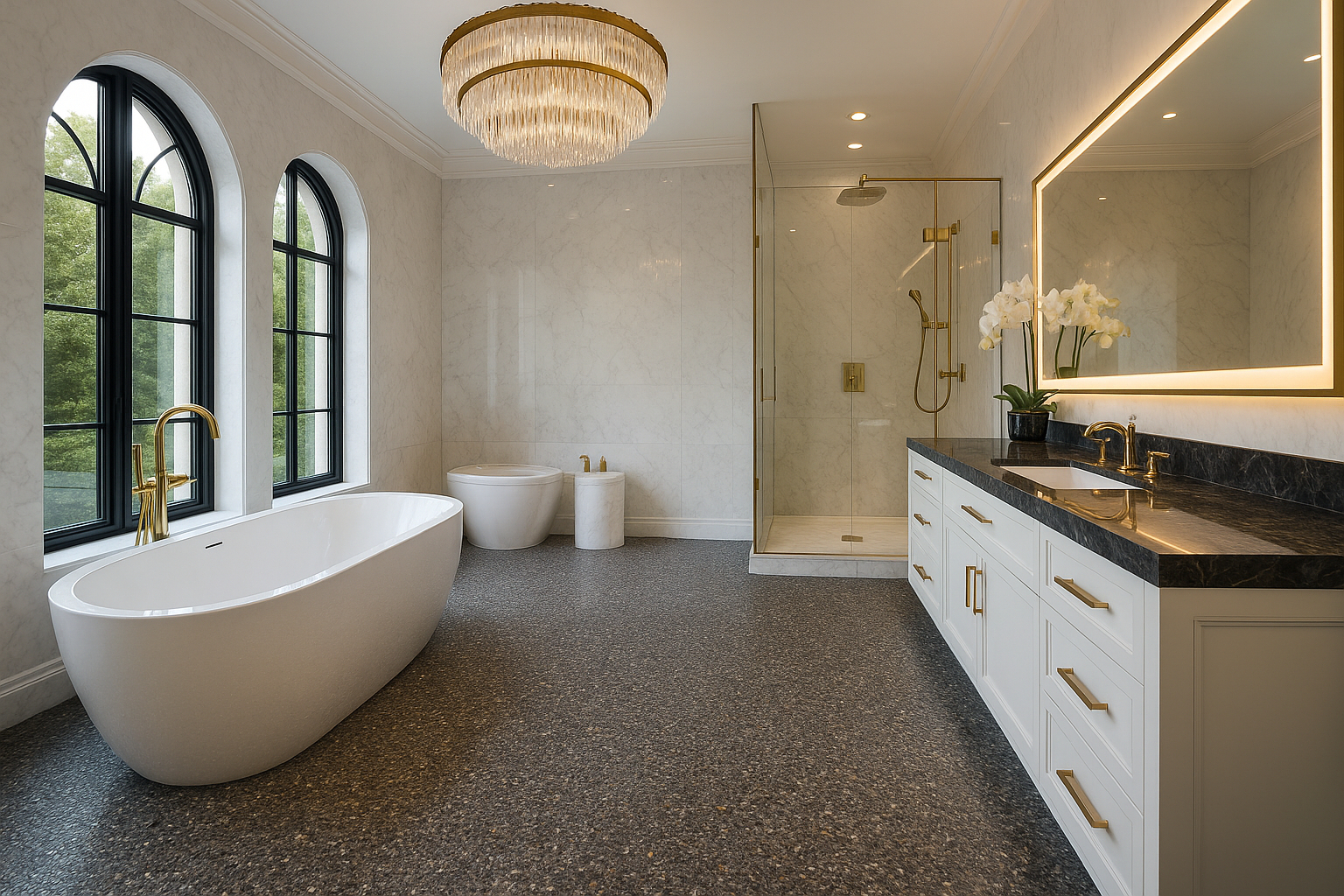 Fugenlose Sanierung: Steinteppich Im Badezimmer Verlegen with regard to Steinteppich Badezimmer