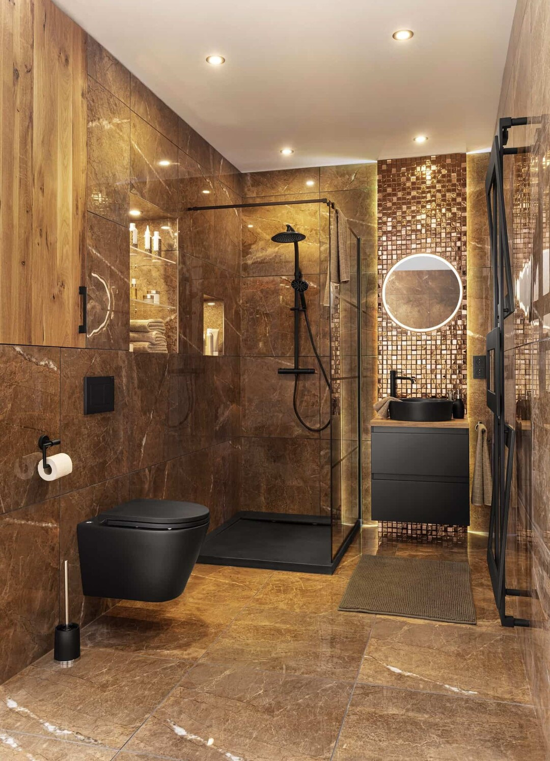Glamour Bad | Richtiggut.de with regard to Badezimmer Braun