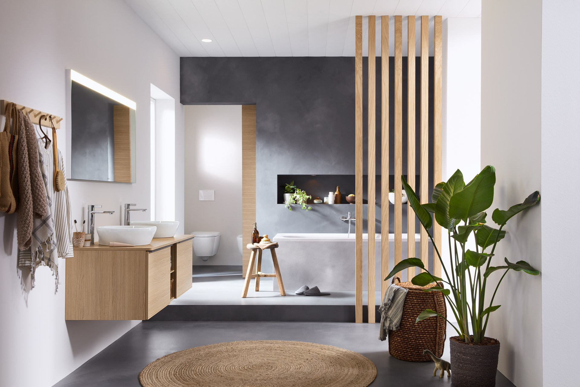 Graues Badezimmer: Tipps & Inspiration | Duravit With Badezimmer Holz Grau