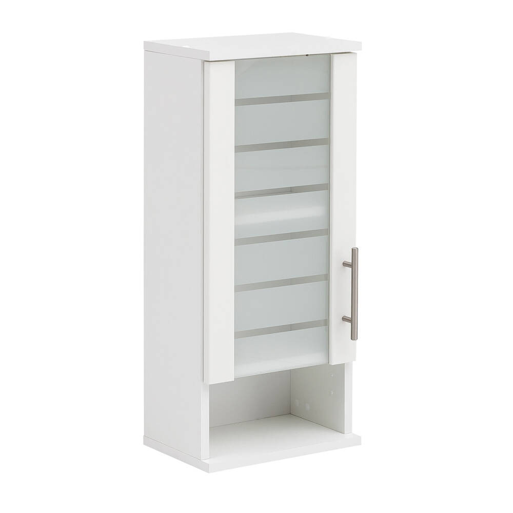 Hängeschrank Noci-80 In Weiß Mit Milchglas, B/H/T: 30,3/70,8/20,5 Cm with regard to Badezimmer Hängeschrank Weiß