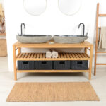Holz Waschtisch Unterschrank 160 Cm Aus Teakholz Kaufen With Badezimmer Holz Waschtisch