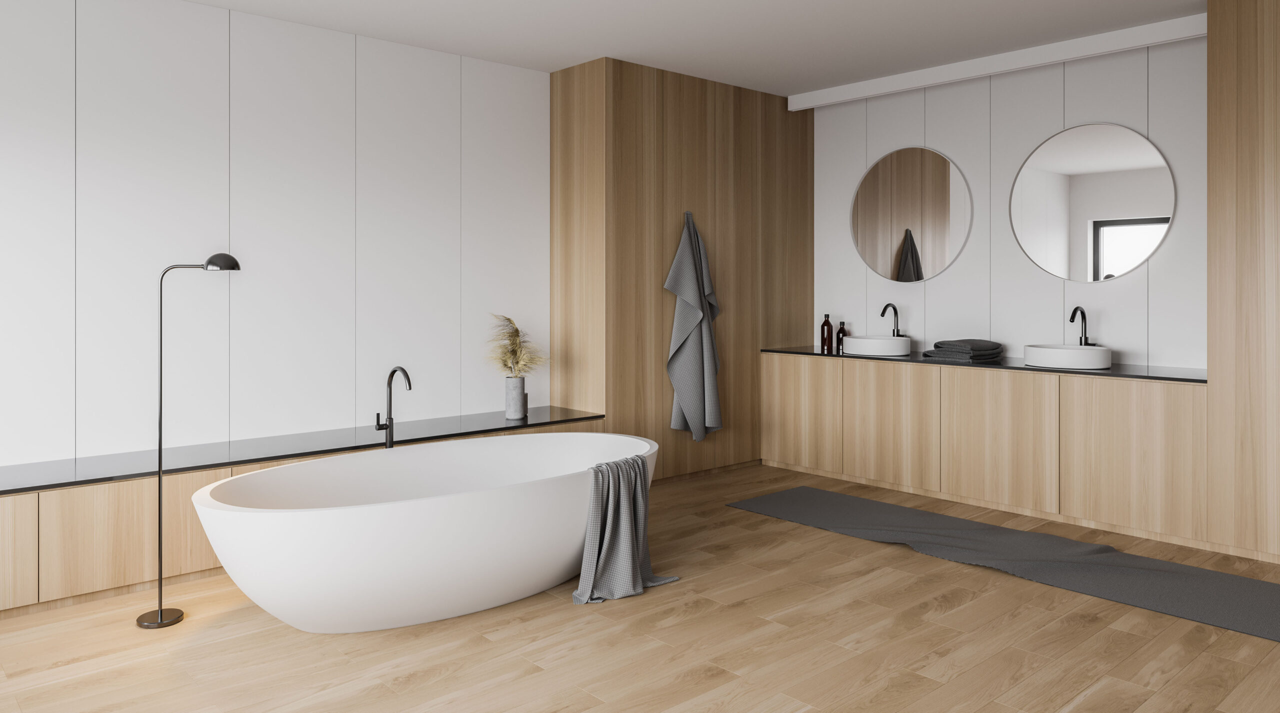Holzboden In Bad, Wellness- Und Spa-Bereich | Loba for Parkett Badezimmer