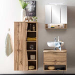 Kleines Badmöbel Set Mit Baumkante - Tofias (Dreiteilig) with regard to Badmöbel Für Kleine Badezimmer
