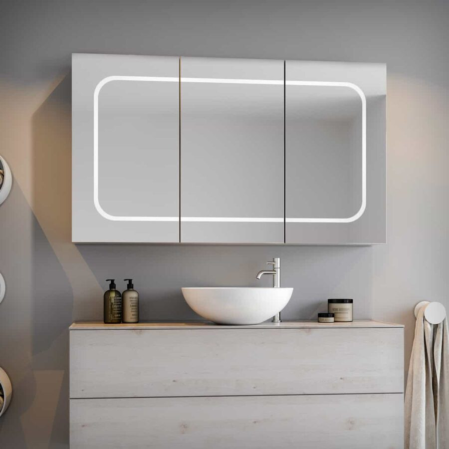 Led Spiegelschrank Fürs Badezimmer - Oriena Iii Rundherum with regard to Badezimmer Spiegelschrank Led