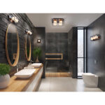 Ledvance Bad-Wandleuchte Decor Square 2-Flammig Schwarz 35X15 Cm pertaining to Badezimmer Leuchte