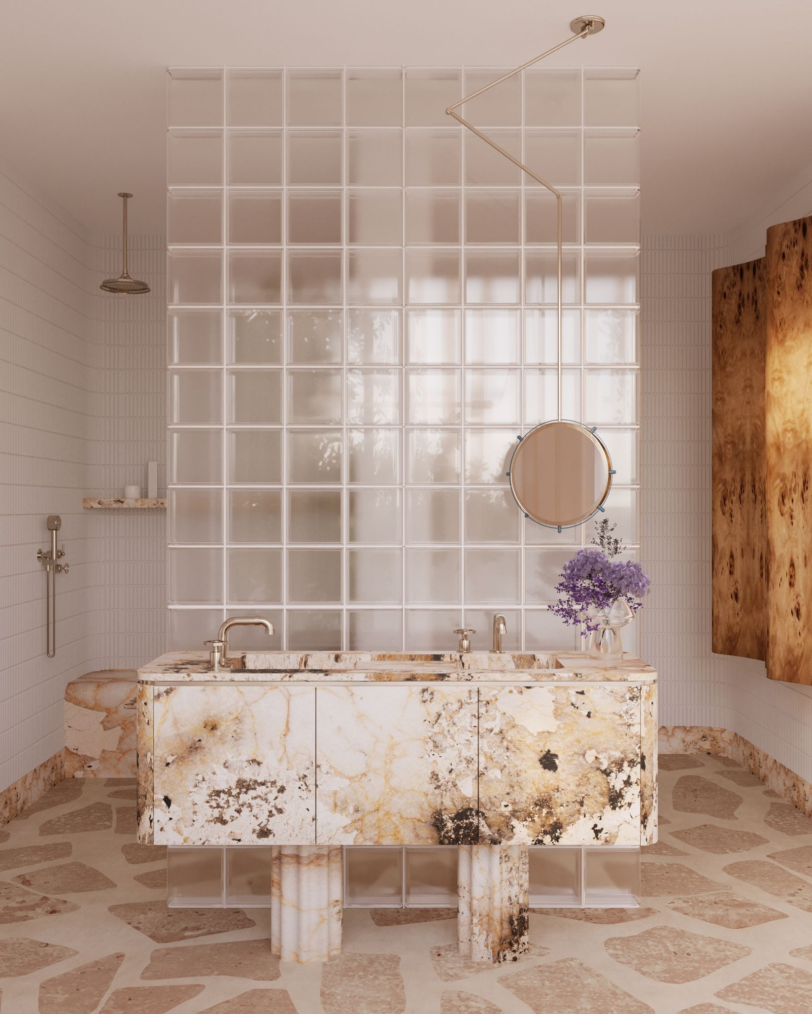 Mit Durchblick: Glasbausteine Im Bad Sind Der Interior-Trend 2025 throughout Glasbausteine Badezimmer