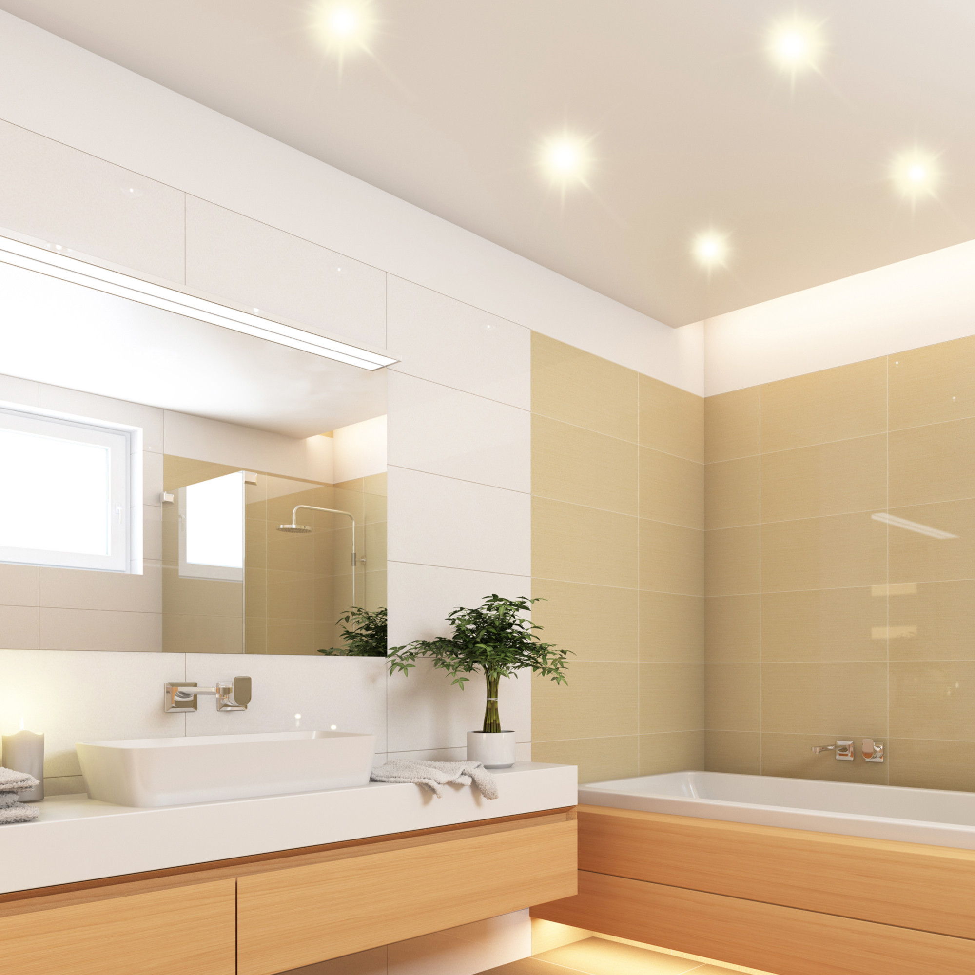 Qw-2 Led Einbauspot Für Bad & Außen Ip44 Alu Quadratisch Inkl. Led with regard to Badezimmer Led Spots
