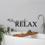 Schriftzug Aus Holz 3D – Notiz An Mich Relax – Deko Bad With Regard To Wanddekoration Badezimmer