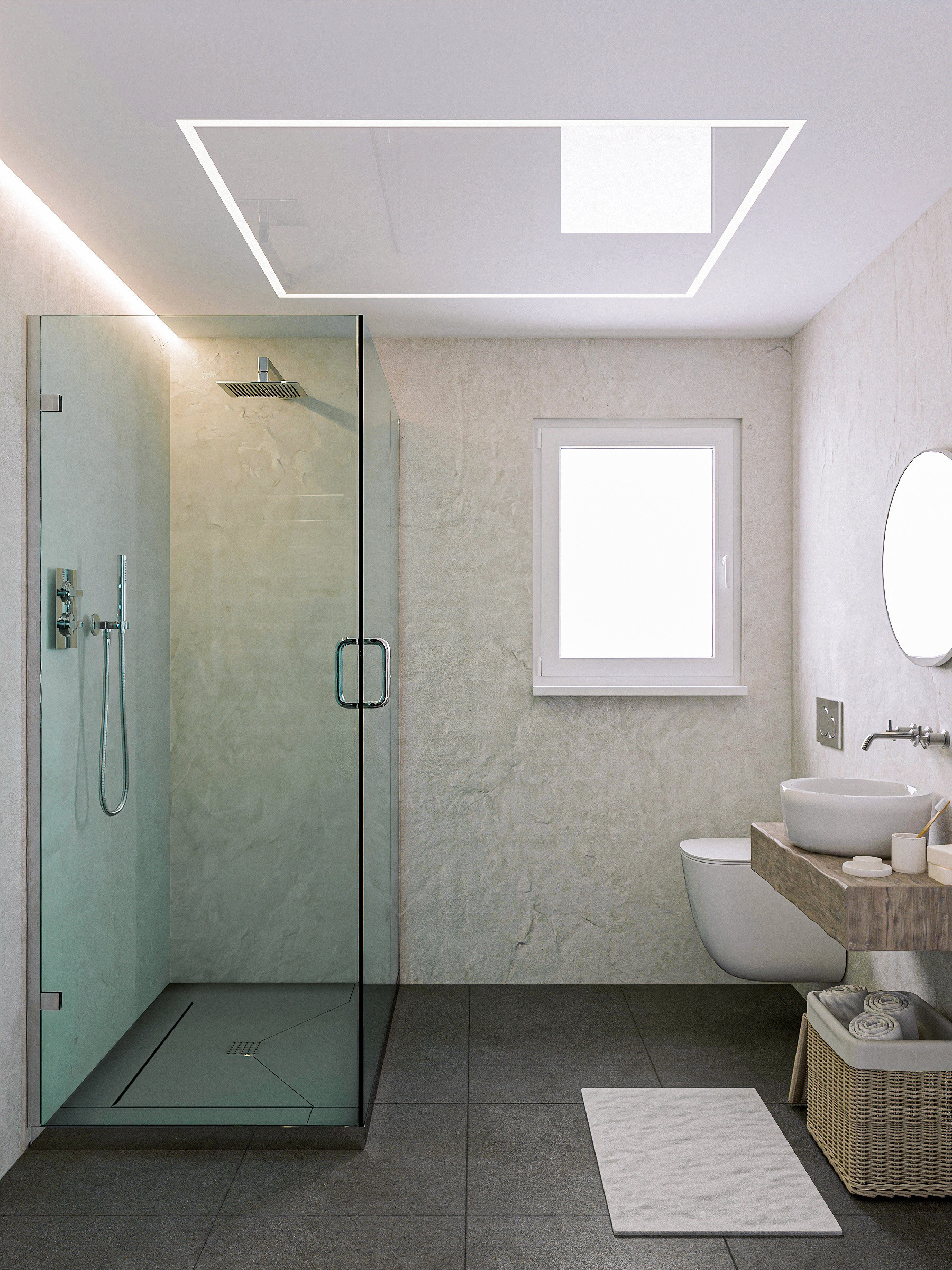Spanndecken Badezimmer: Lack-, Motiv- Und Lichtspanndecke with Deckenlösung Badezimmer