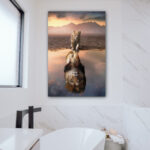 Wandbild Lion Reflection,, Tiere & Natur | Bilderwelt Xxl Throughout Wandbilder Für Badezimmer
