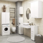 Waschmaschinenschrank Akord Fin Badschrank Weiß 64 Cm Breit 2 In Badezimmer Waschmaschine Schrank
