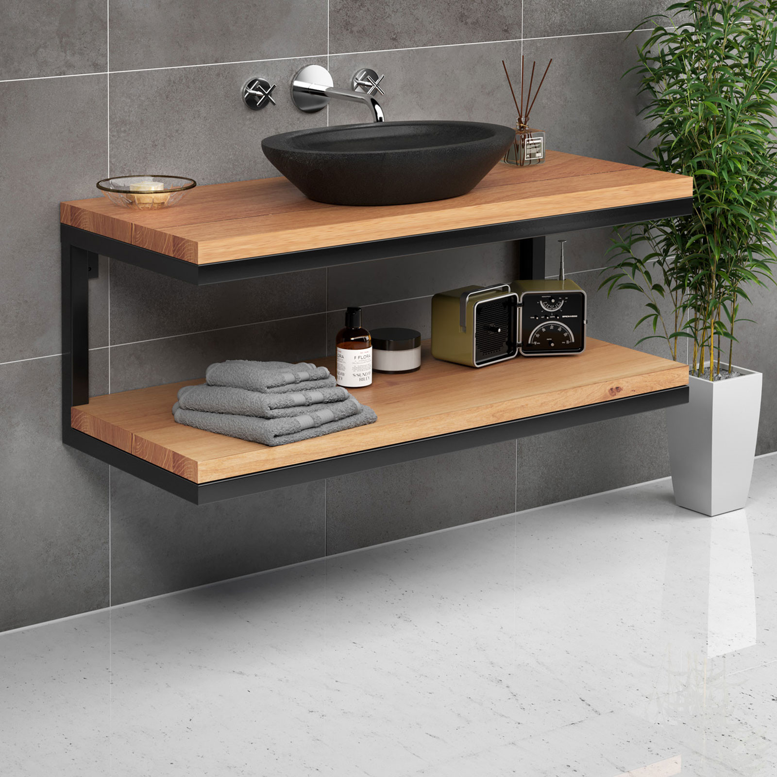 Waschtisch Mit Naturkante Aus Massivholz Schwebend Massiv for Badezimmer Holz Waschtisch