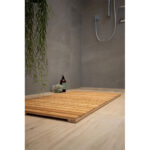 Wenko Baderost Indoor Und Outdoor Bambus 50 X 50 Cm Badematte Bodenrost Für  Dusche Bad Pool Mit Rutschhemmender Unterseite Pertaining To Bambus Badezimmer