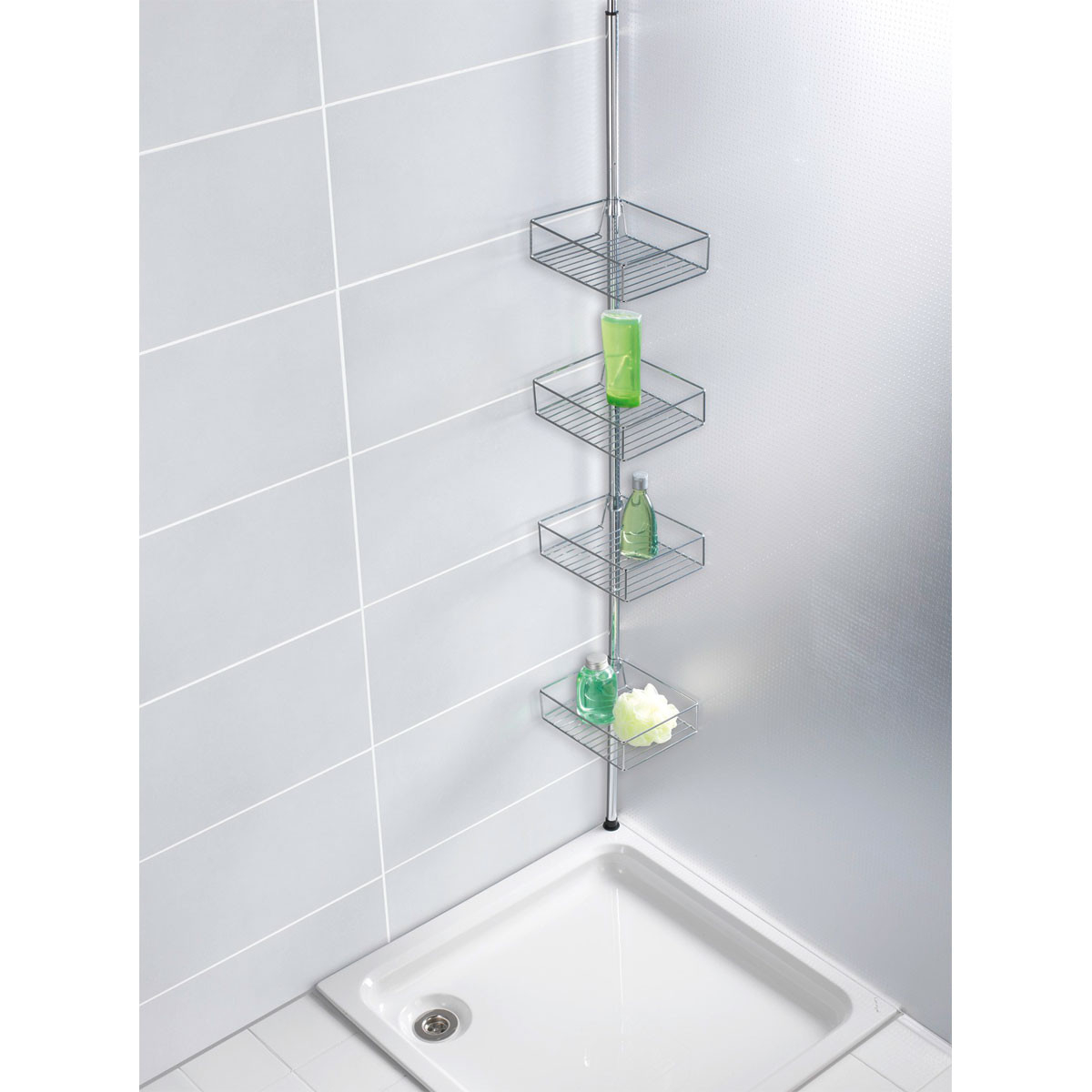 Wenko Teleskopregal Domaso Mit Extra Tiefen Körben Edelstahl Rostfrei with Teleskopregal Badezimmer
